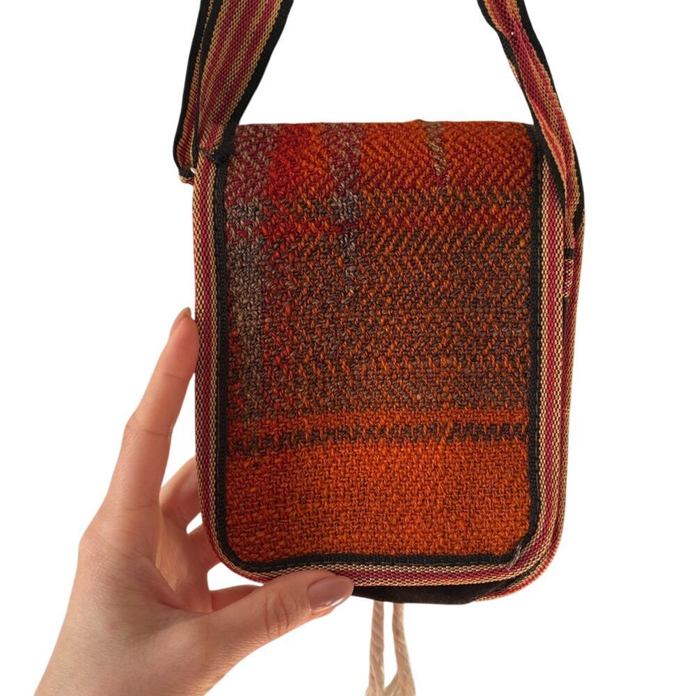 Handmade Boho Crossbody Bag Woven Festival Shoulder Purse Ethnic Kilim - Picture 7 of 13